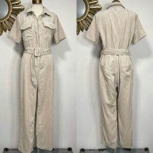 Le Lis Corduroy Short Sleeve Jumpsuit Boiler Suit